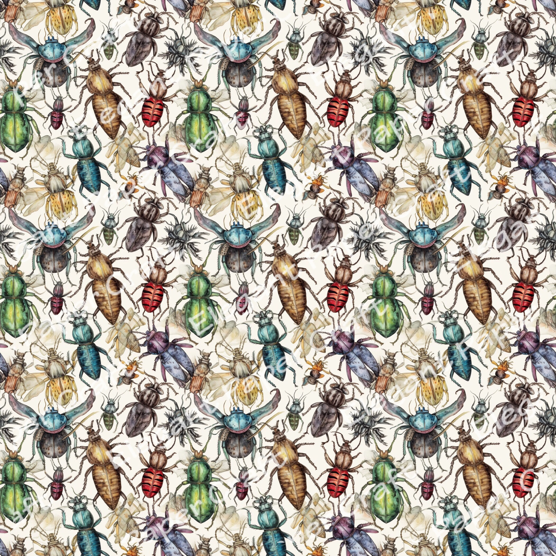 Insects Series 2 20 Unique Insects Seamless Patterns Seamless Designs ...