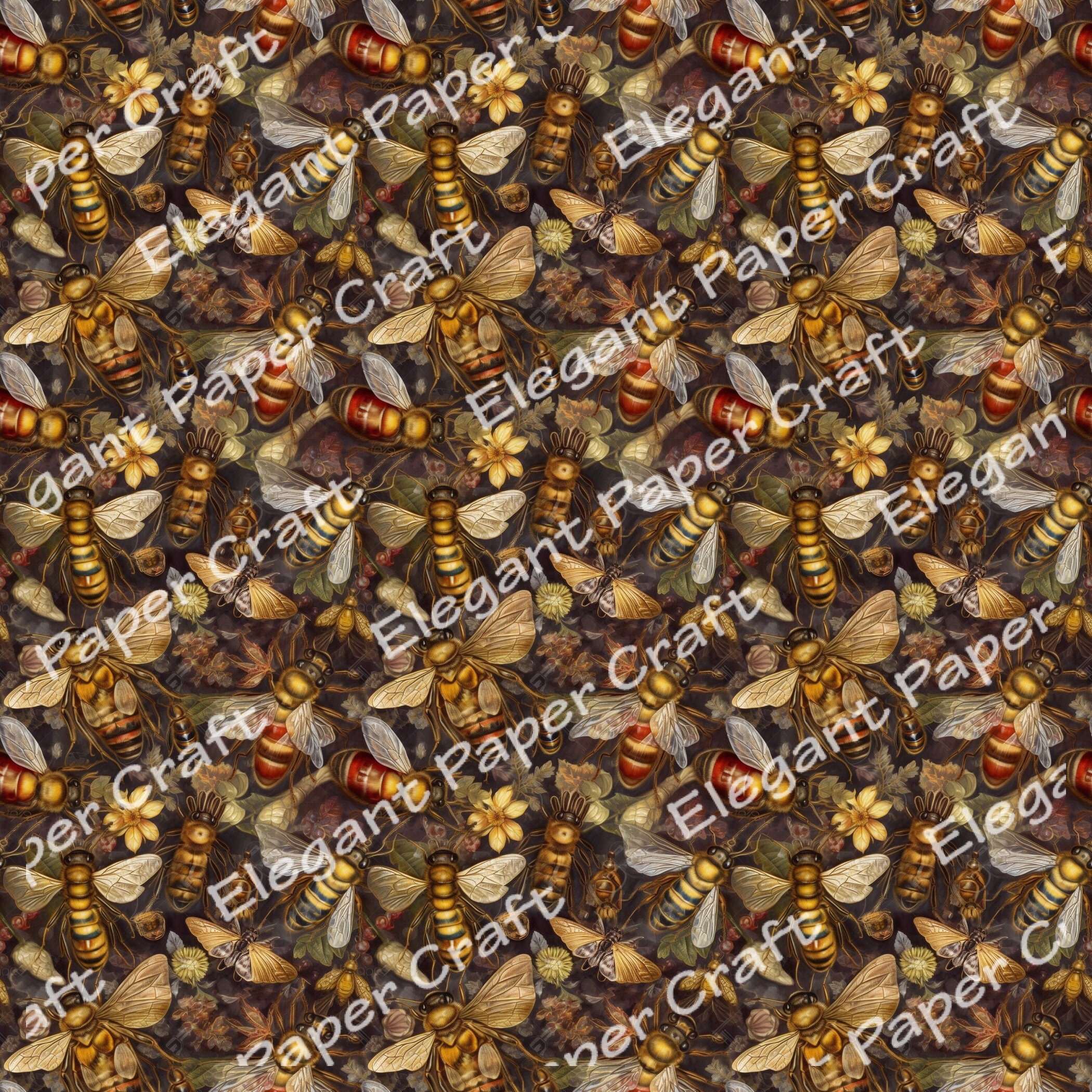 Insects Series 2 | 20 Unique Insects Seamless Patterns | Seamless ...