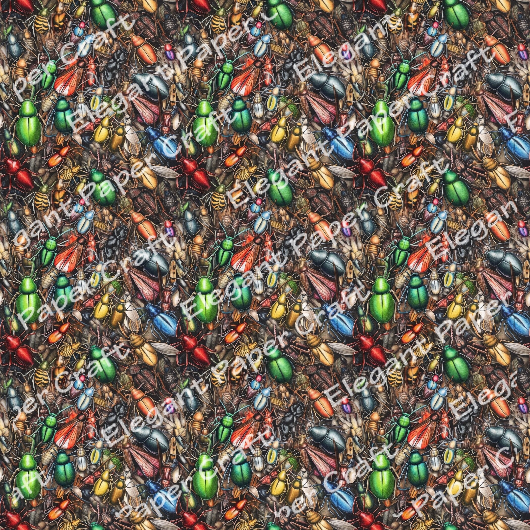 Insects Series 1 20 Unique Beetle Seamless Patterns - Etsy