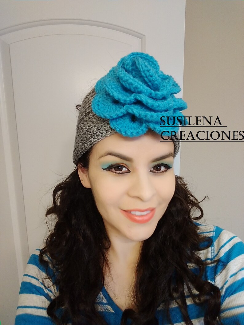 Mexican headband with big flower flowered headband mexican Etsy