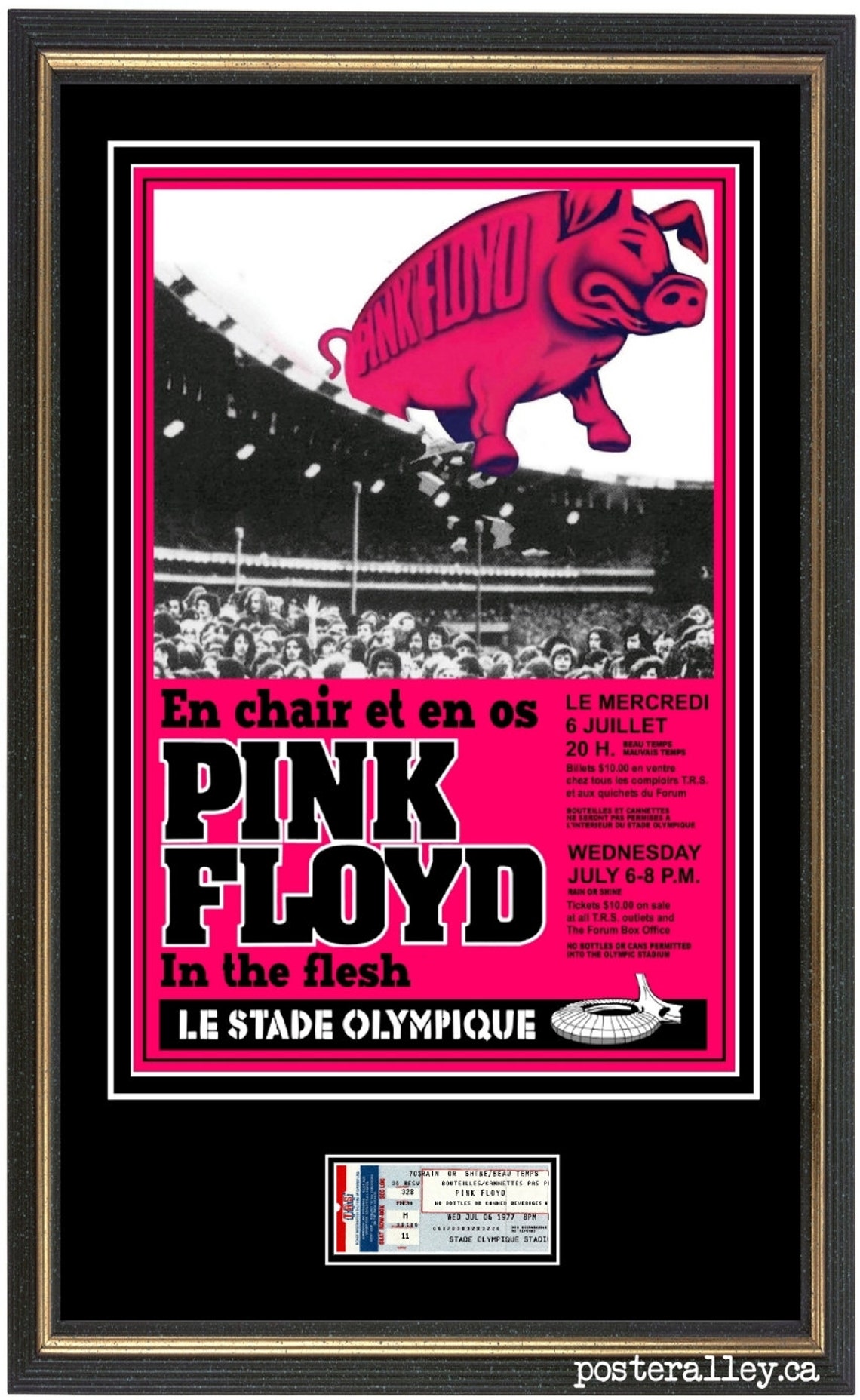 Pink Floyd Concert POSTER TICKET Ready to Frame LOOK Etsy