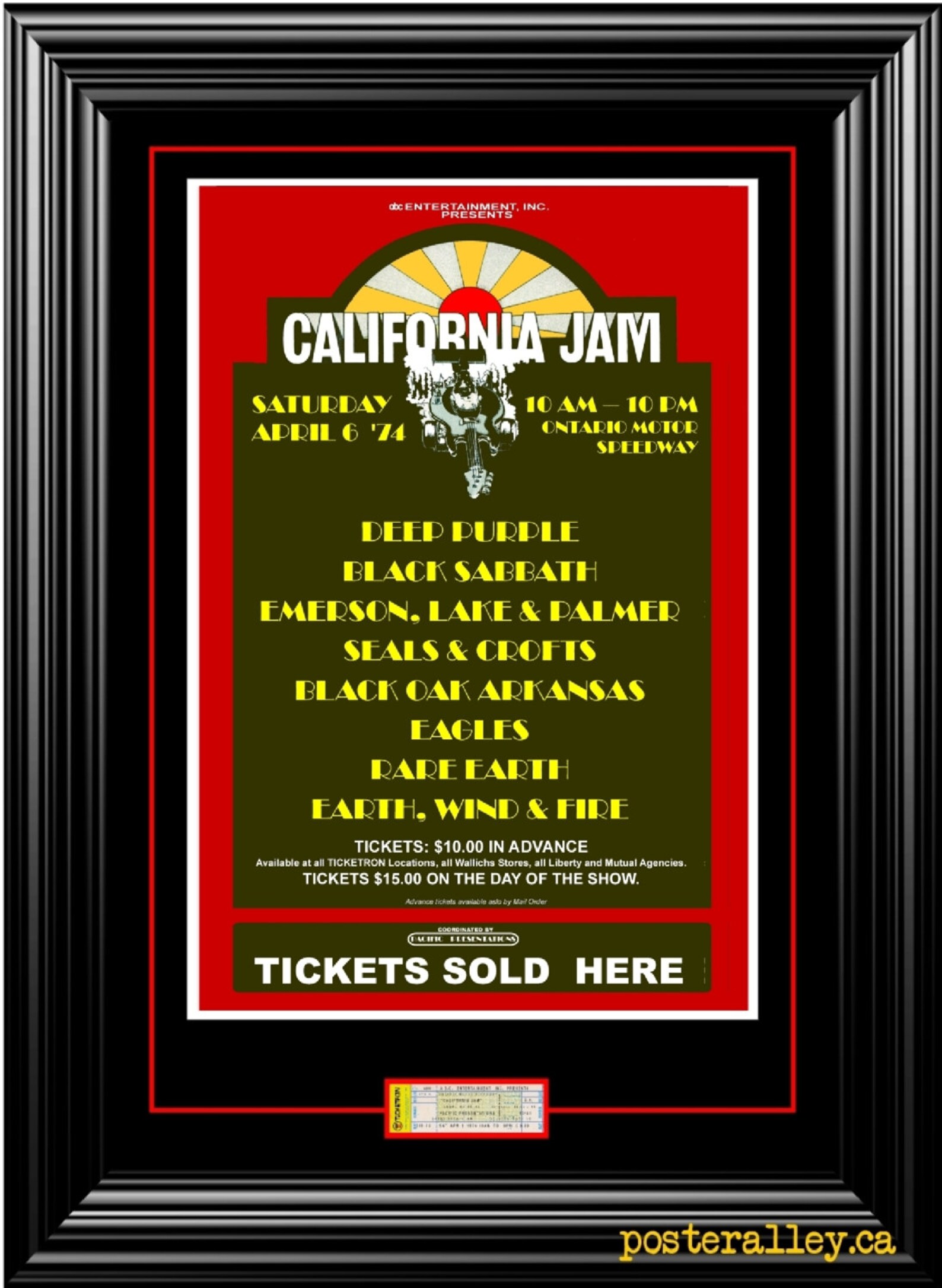 California Jam 1974 Concert POSTER TICKET Ready to Frame Etsy