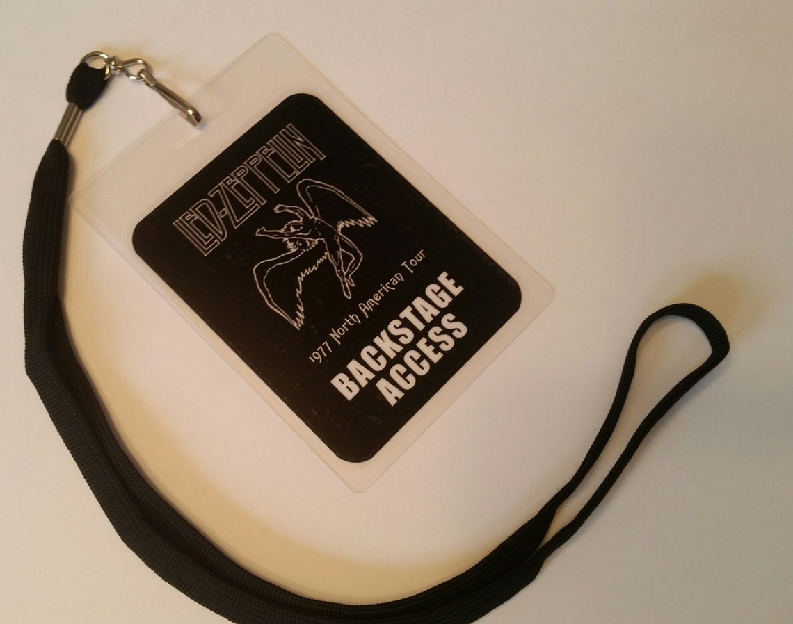 Led Zeppelin BACKSTAGE PASS 2-sided With Signatures Lanyard - Etsy
