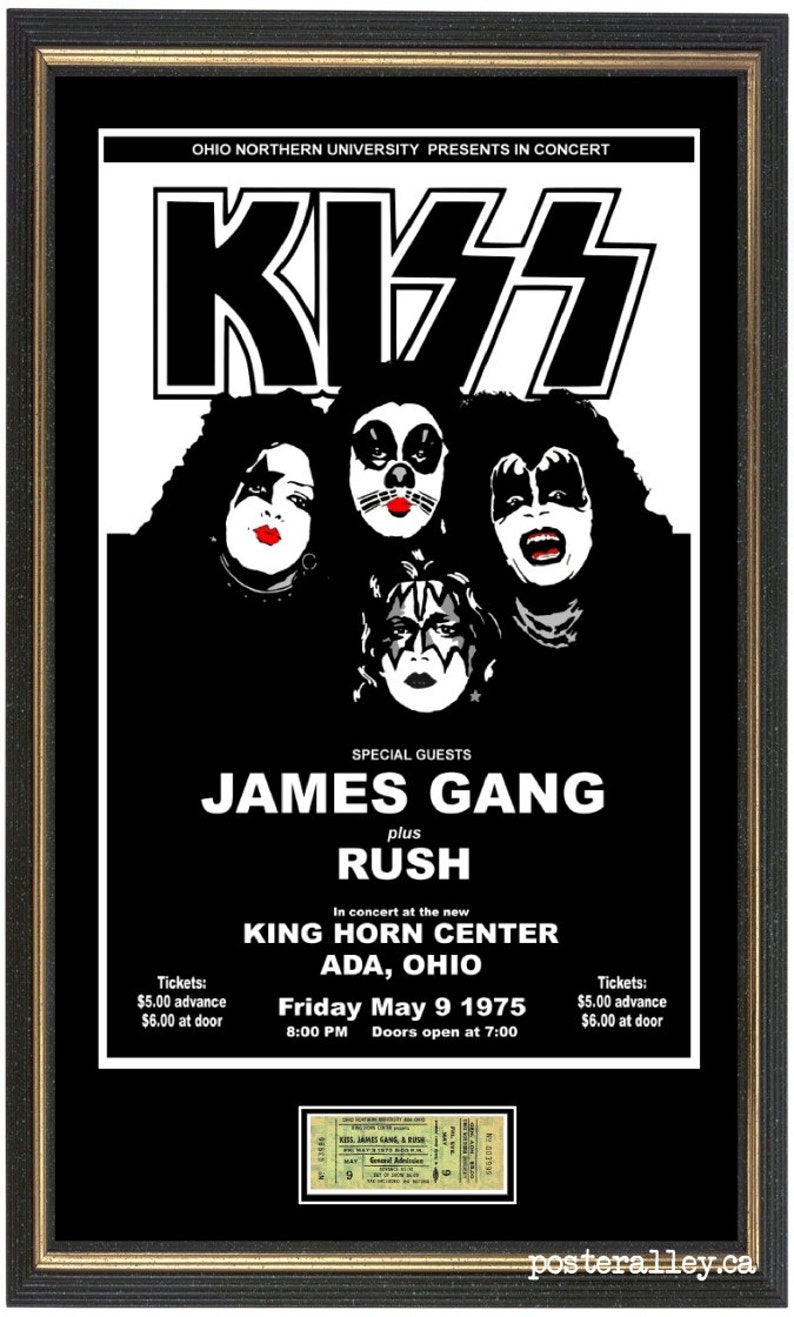 Kiss Rush Ohio Concert POSTER TICKET Ready to Frame LOOK Etsy