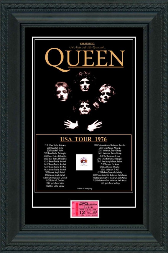 Queen 1976 Concert POSTER TICKET Ready to Frame LOOK Etsy