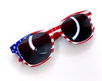 American Flag Sunglasses, Mens Sunglasses, Womens Sunglasses, Personalized Sunglasses, Groomsman, Groom, Party Favor, Patriotic, Military,