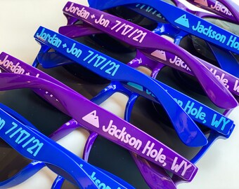Personalized Party Sunglasses: Bachelorette & Wedding Favors