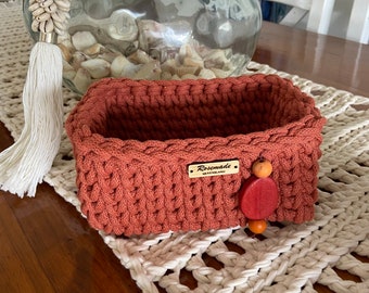 Rosemade Rectangular Basket - CROCHET PATTERN in UK terms