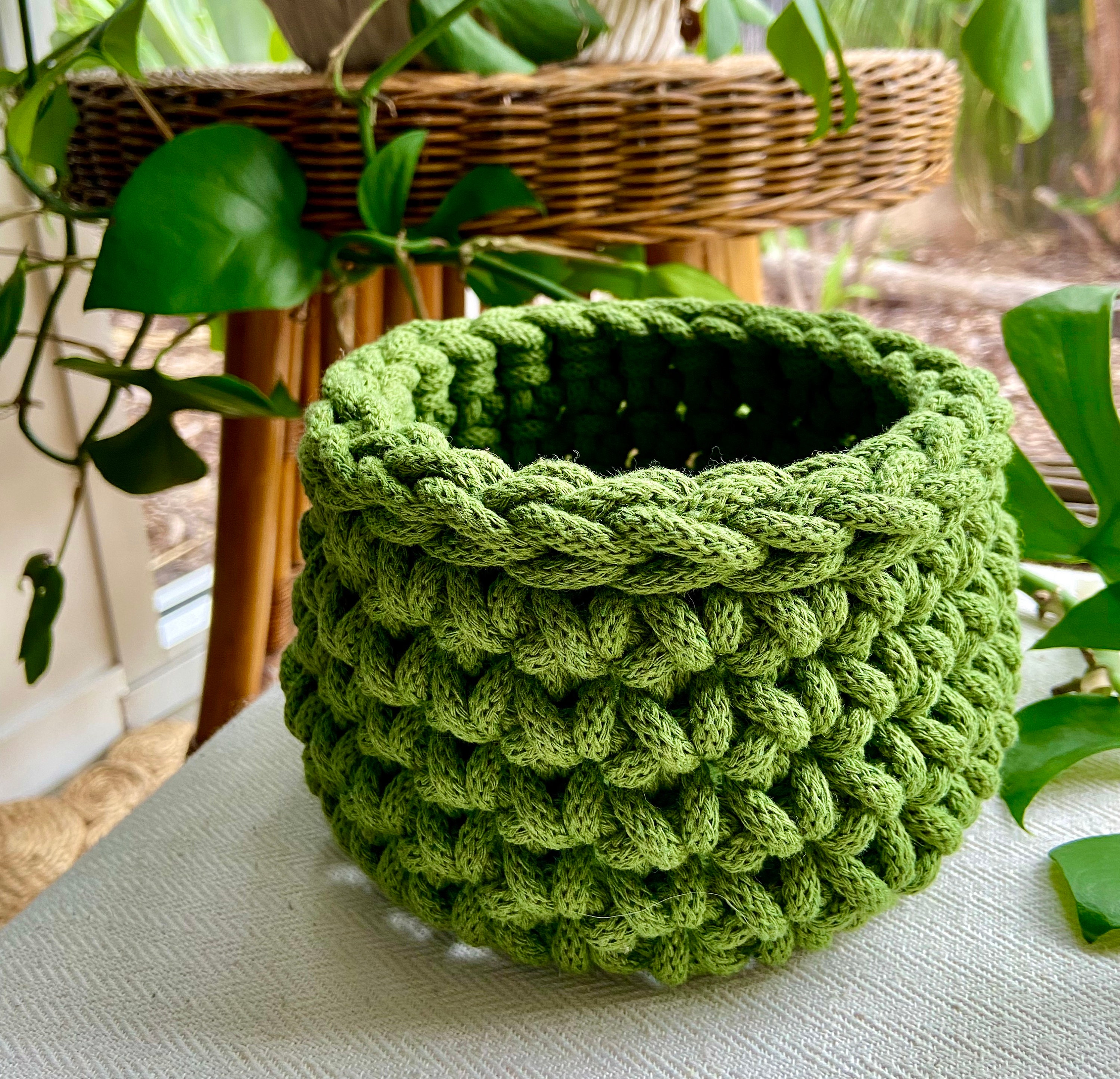 Rosemade Round Basket - CROCHET PATTERN in UK Terms - Etsy UK
