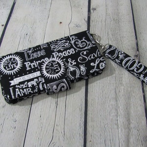 Cartera de mujer, billetera, tarjetero, portamonedas, chequera, billetera para teléfono, Jesús es el Señor, Cordero de Dios, dichos cristianos
