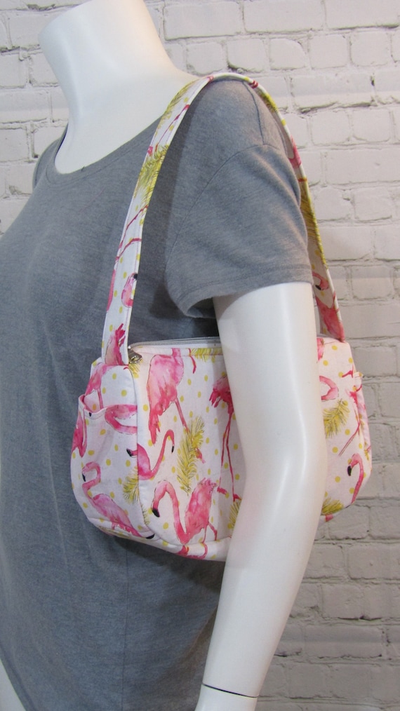 Pink Flamingo Handbag Shoulder Purse Small Purse Pink Etsy