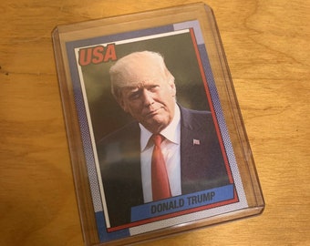 Donald Trump Novelty Custom 1990 Style Presidential Baseball Card MAGA