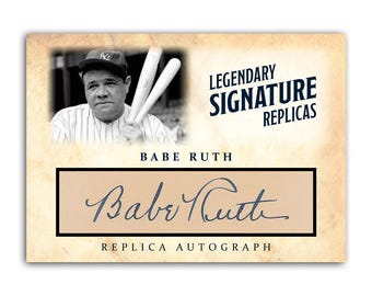 Babe Ruth ACEO Yankees Replica Autograph Signature Baseball Card
