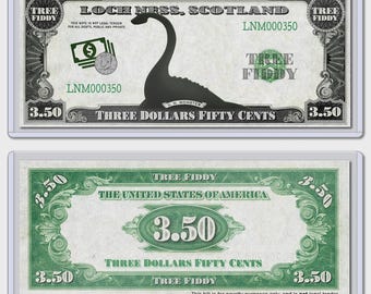 South Park Loch Ness Monster Tree Fiddy Novelty Collectible Dollar with Case