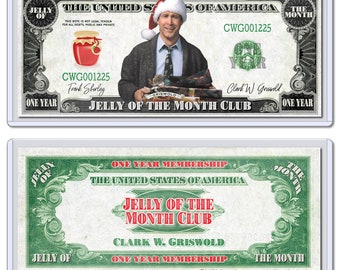 Clark Griswold - Christmas Vacation Dollar Bill - Jelly of the Month Gag Gift Novelty Gift Chevy Chase