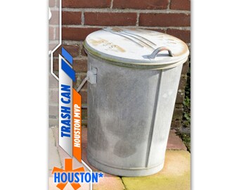 Funny Novelty Baseball Card Houston Astros Trash Can Cheating Scandal 2020 Style