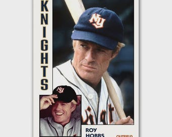 Roy Hobbs Robert Redford "The Natural" Movie Collectible Knights Trading Card in Top Loader