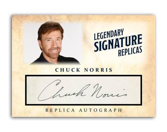 Chuck Norris ACEO Replica Autograph ACEO Novelty Collectible Card