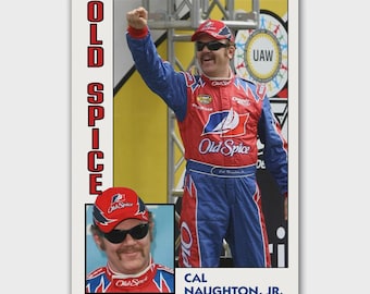 Cal Naughton Jr Talladega Nights Trading Card John C Reilly NASCAR in Top Loader