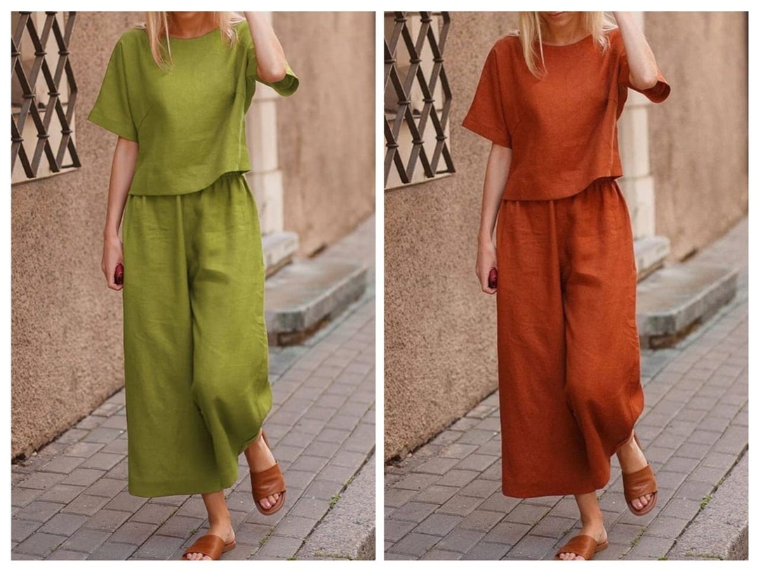 Solid Cotton Coord Set for Summer up to 7xl Size - Etsy