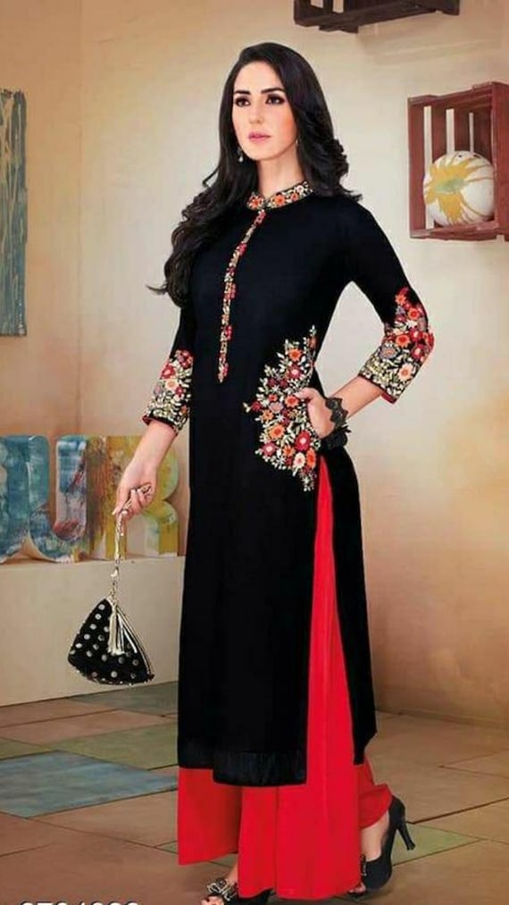 Beautiful Rayon Collared Kurti With 