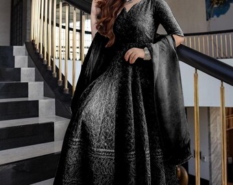 Black Anarkali - Etsy Australia