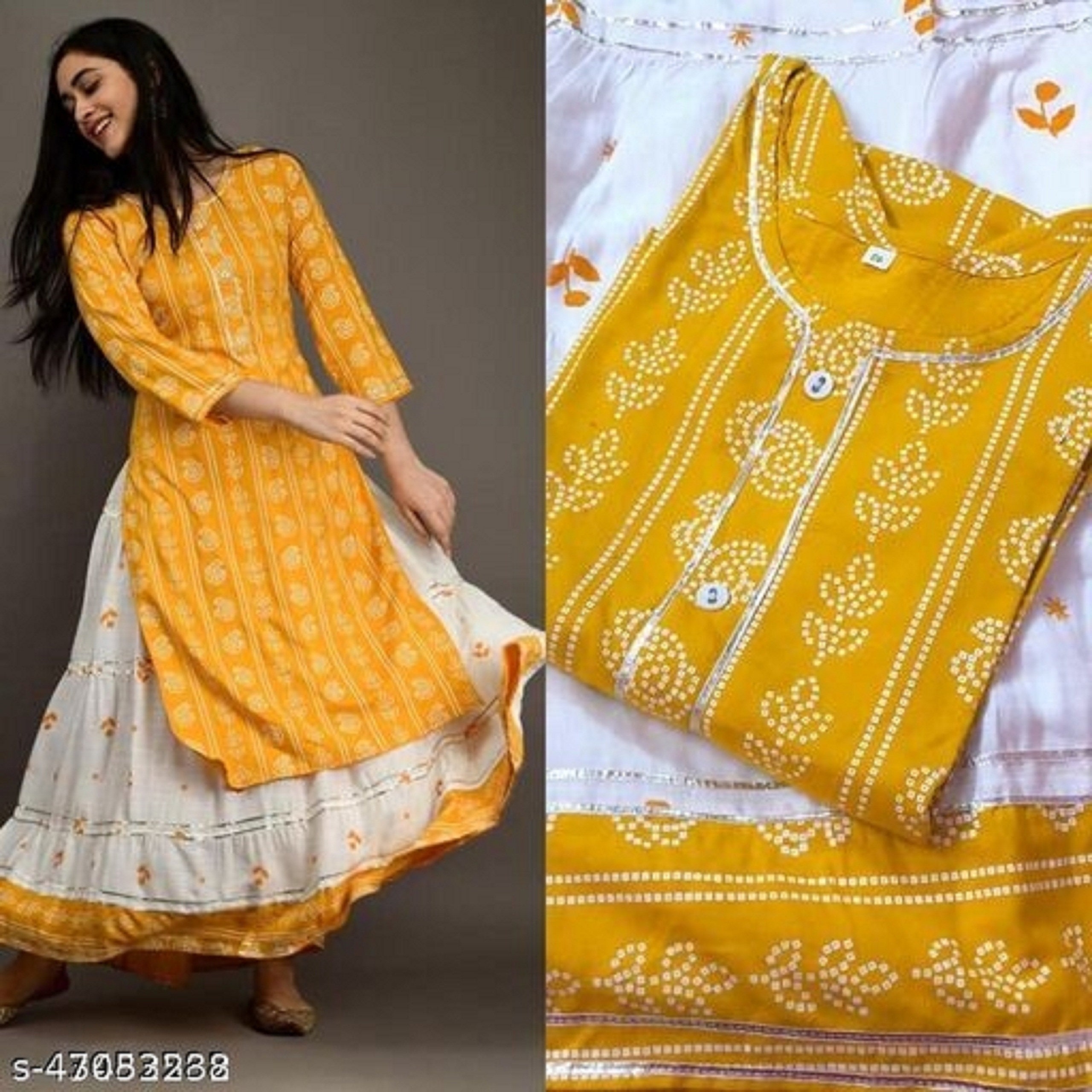 Beautiful Ethnic Kurti Skirt Set for Women Exclusive Indian - Etsy