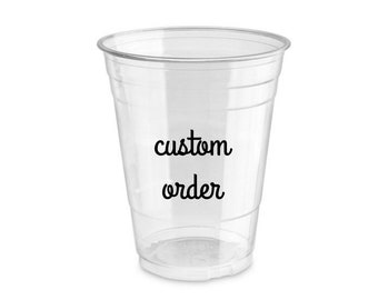 custom party cups etsy
