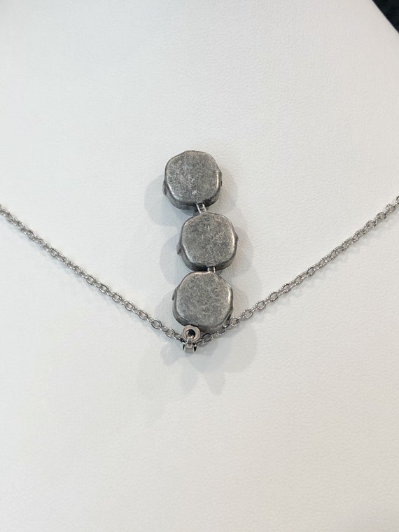 Triple Pendant Base Empty Necklace Setting in 12mm 4470 Empty