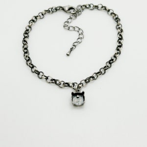39ss Antique Silver Ankle Bracelet, 8mm Empty Cup Chain Ankle Bracelet, DIY Anklet