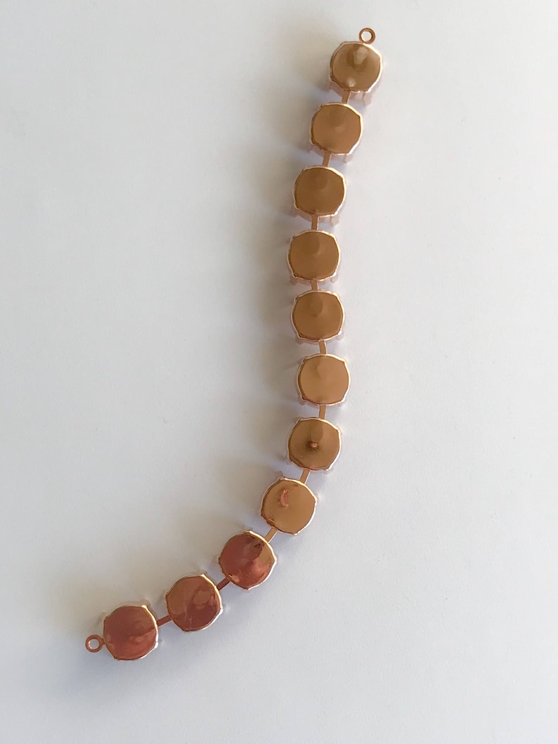 12mm Empty Cup Chain Bracelet Setting in Rose Gold Bracelet Etsy