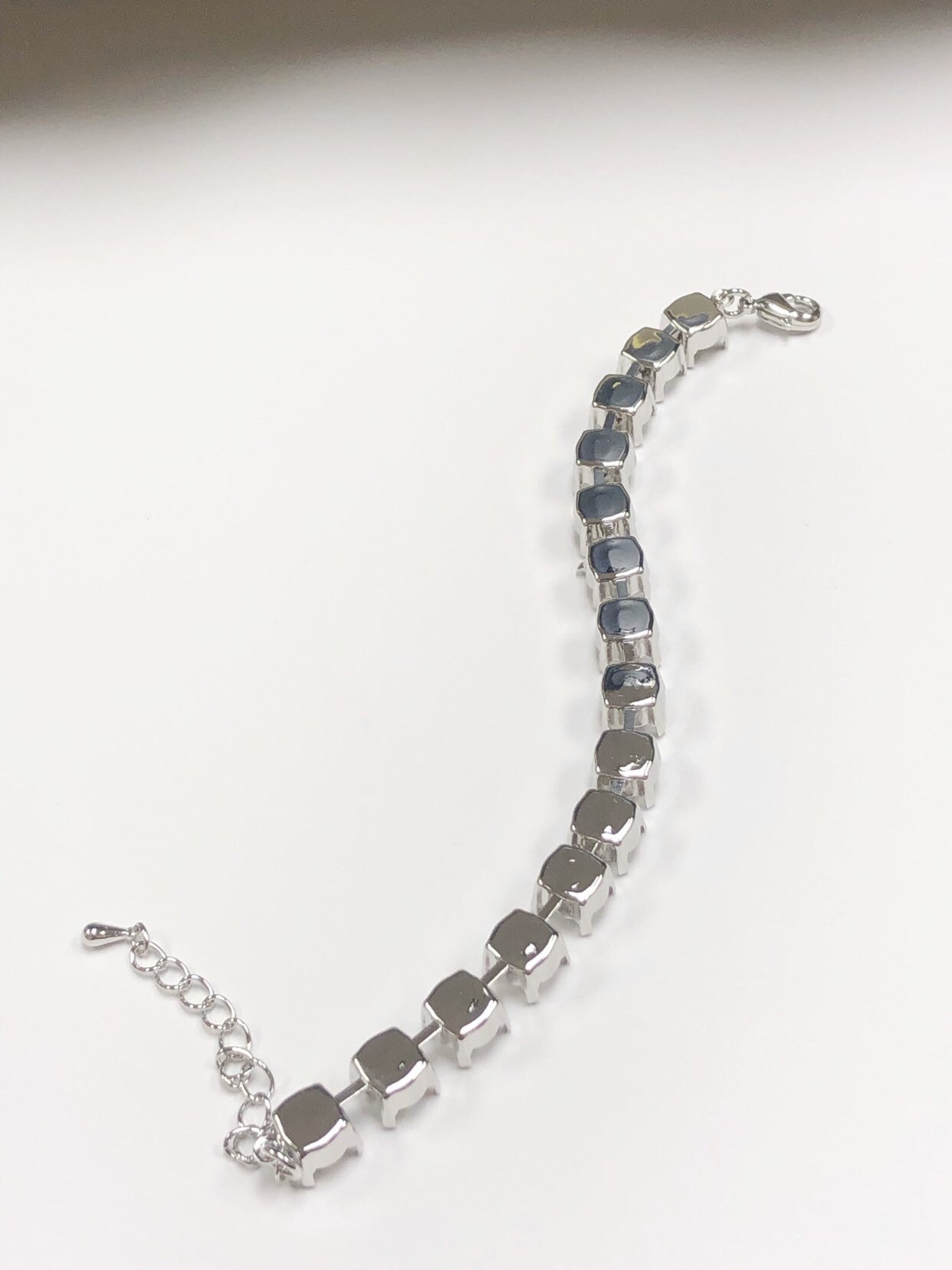 39ss Empty Cup Chain Bracelet Setting Rhodium Plated 15 Cup Etsy