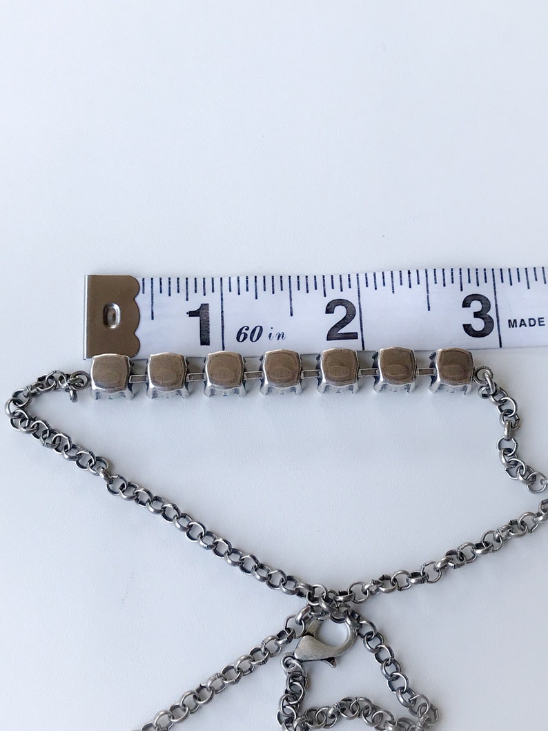 Necklace Making 7 Empty Settings Empty Cupchain Make Your Own Antique Silver 8mm Empty Cup Chain Centerpiece Necklace