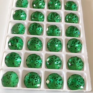 4 - 14mm Lotus Peridot Glass Crystals, DIY Empty Cup Chain, DIY Cupchain Settings