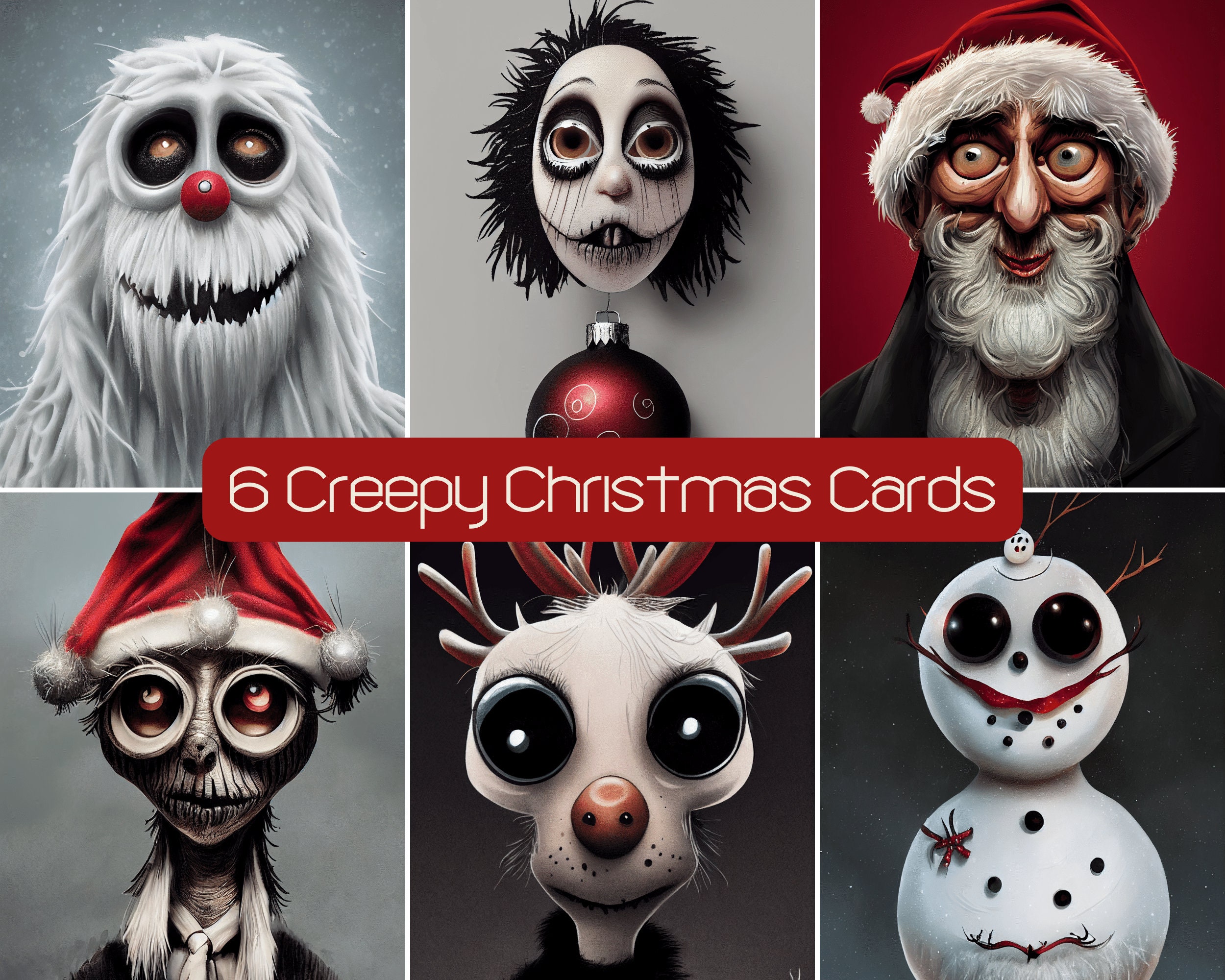 Creepy Christmas Cards 