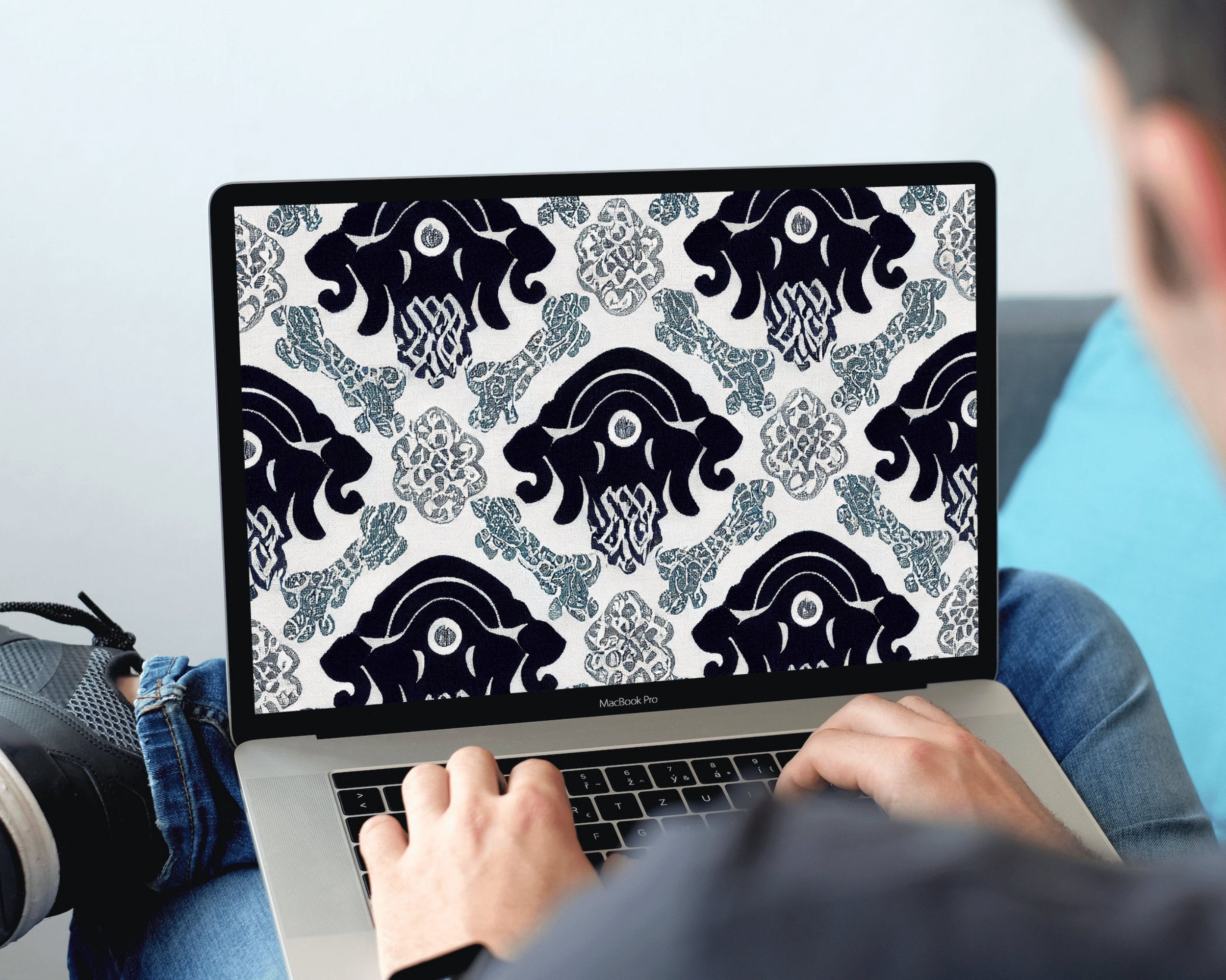 15 Tory Burch Inspired Wallpaper Design, Digital Scrapbook Paper Pack