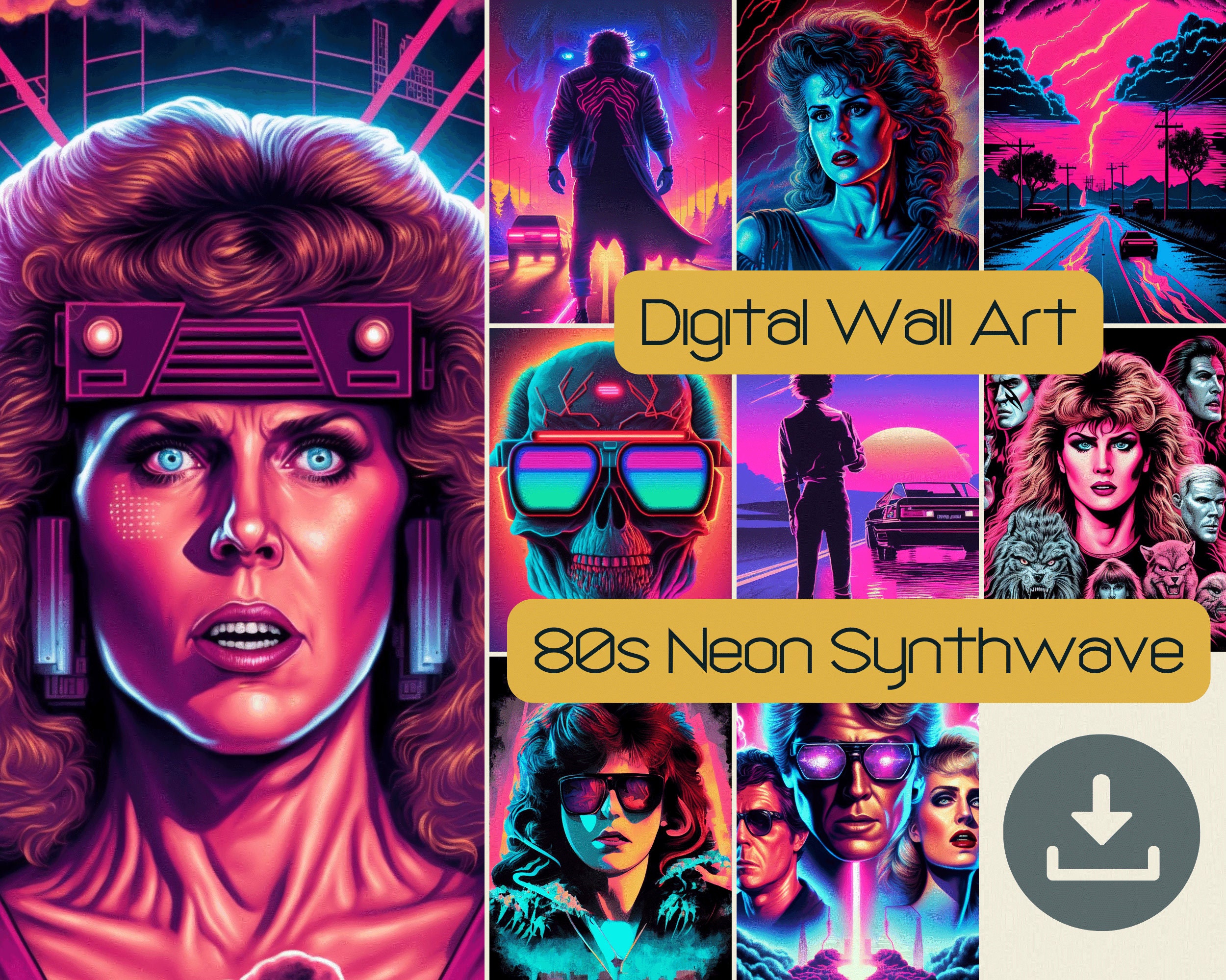 Retro Girl: 80S Synthwave Music Video - x9j0d4x