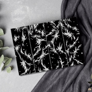 Heavy Metal Horror Christmas Pattern #6, Digital Scrapbook Paper, Christmas SVG JPEG Goth Winter Wrapping Paper, Gothic Horror Christmas