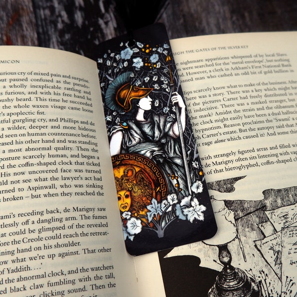 Goddess Athena Bookmark | Greek Mythology | Goddess Illustration | Mythical and Fantasy Wall Art | Book Lover | Literary Gift | Literature