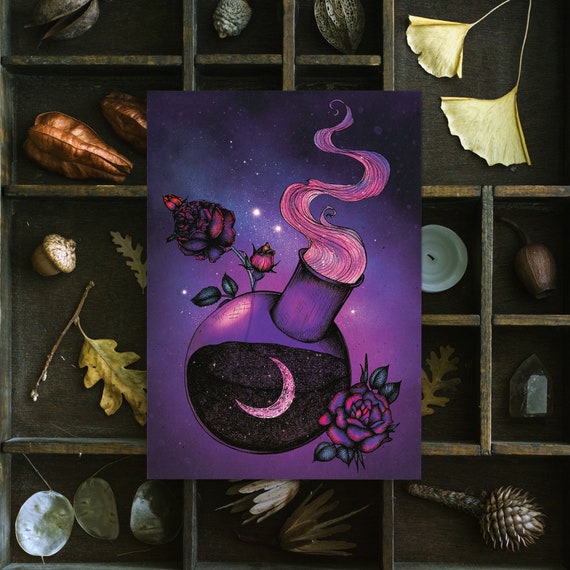 Purple Magic Potion Bottle | Postcard