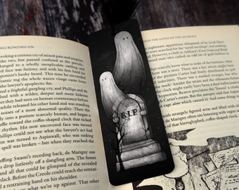 Ghosts and Grave Bookmark | Ghost Illustration | Halloween | Gothic Bookmark | Horror | Cute Bookmark | Ghost Story | Book Lover Gift