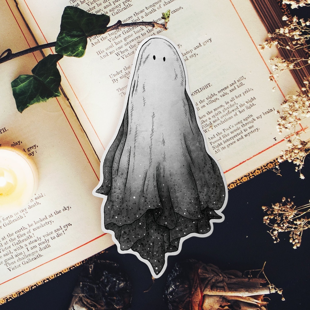 Shadow Ghost Sticker Little Ghost Vinyl Sticker | Gothic Halloween Decal - Etsy