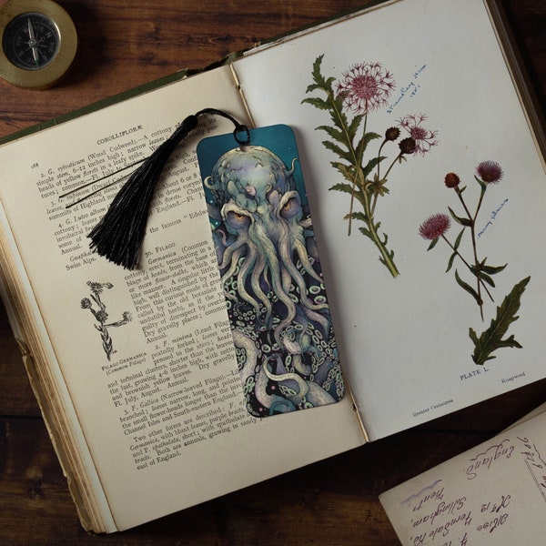 Great Old One Bookmark | Cthulhu Bookmark | Dark Fantasy | Reader Gift | Gothic Bookmark