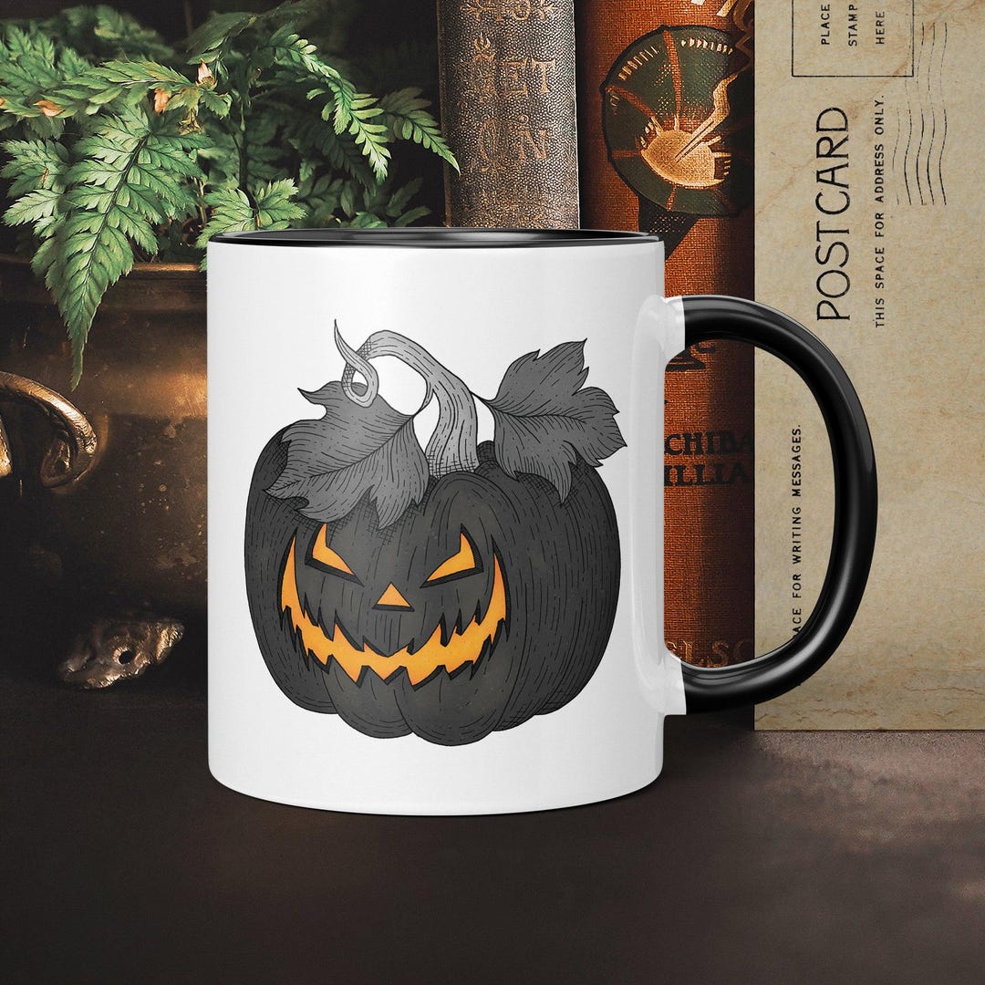 Jack O' Lantern Ceramic Coffee Mug – Halloween Spooky Decor - Etsy