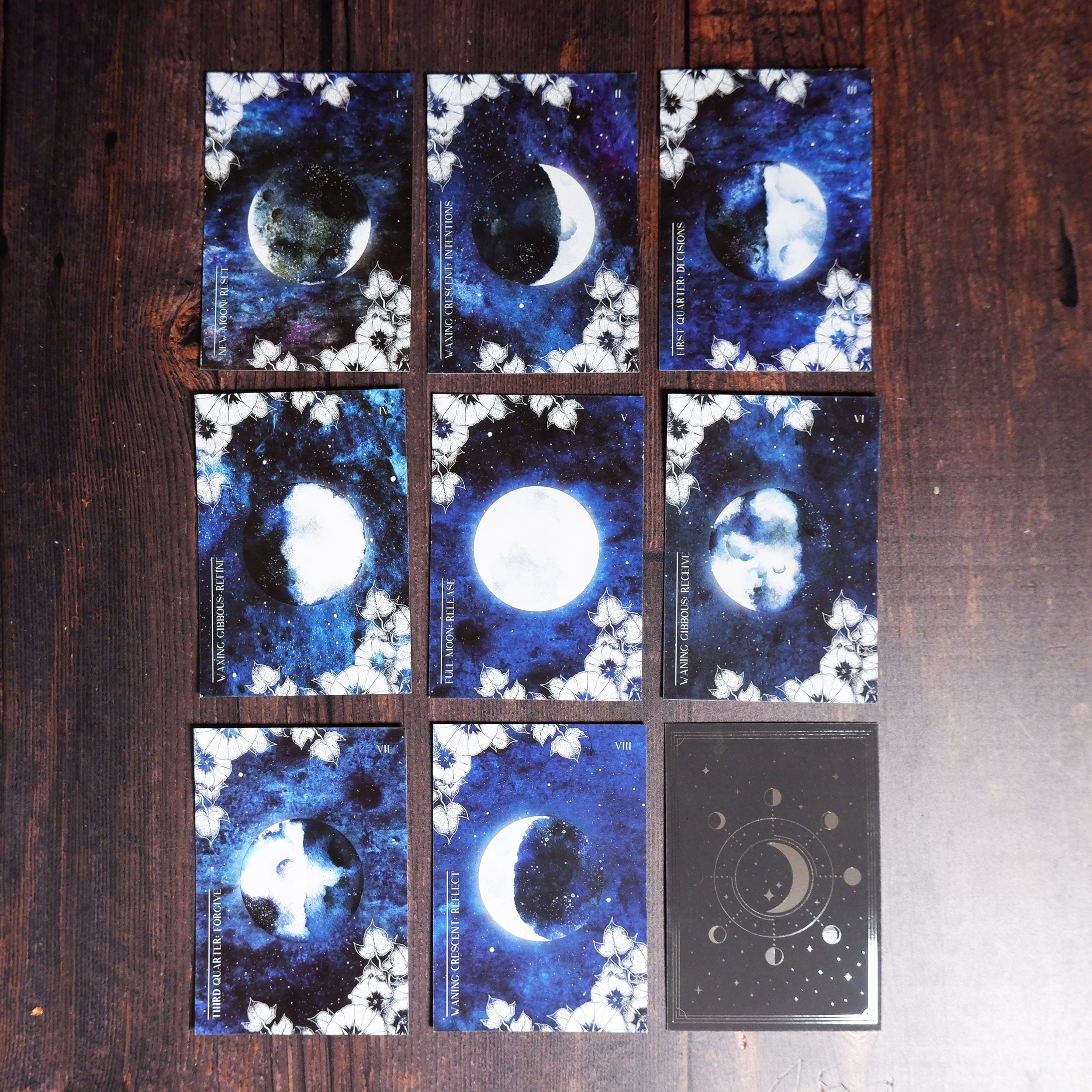 Magic Lunar Deck Lunar Cycle Cards Altar Cards Moon Etsy UK