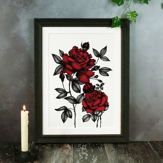 Blood Flower T-Shirt Gothic Roses And Other Flowers