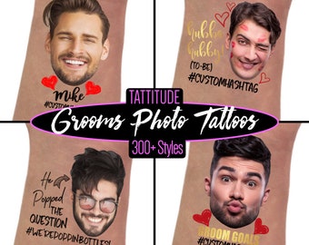 Bachelorette Party Favor - Bachelorette Tattoo - Bachelorette Party Favors - Groom's Face Tattoo - Bride Tattoo - Bride Gift - Funny Gift