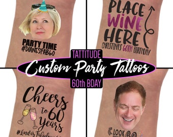 60th Birthday Party Favors | 60th Birthday Decorations, 60th birthday for women, for men, 60 and fabulous, sixty, cheers to 60 years, gift