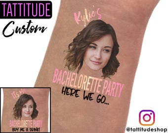 Bachelorette Party Favor - Bachelorette Tattoo - Bachelorette Party Favors - Bride's Face Tattoo - Bride Tattoo - Bride Gift - Funny Gift