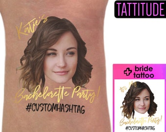 Bachelorette Party Tattoos, bachelorette tattoos custom, bridesmaid gift, bride tribe, gold temporary tattoos, bachelorette party favors hen
